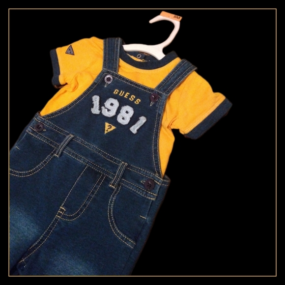 Guess 2-Piece Infant Overall Set - Picture 8 of 10